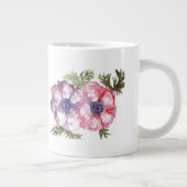 Waterverf bloemen grote koffiekop (Rechts)