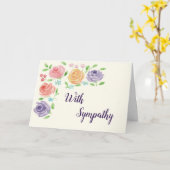 Waterverf bloemen grote lettertypekaart kaart (Gele Bloem)