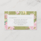 Waterverf Bloemen Haar Stylist Afspraakkaarten Afsprakenkaartje (Achterkant)