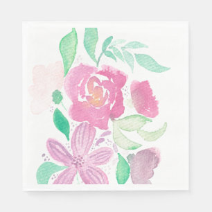 Waterverf Bloemen Handgeschilderde Gedesigneerde S Servet