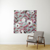 Waterverf Bloemen: Handgetekende bloemen. Wandkleed (In situ)