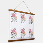Waterverf bloemen hangend wandkleed (Gebogen)
