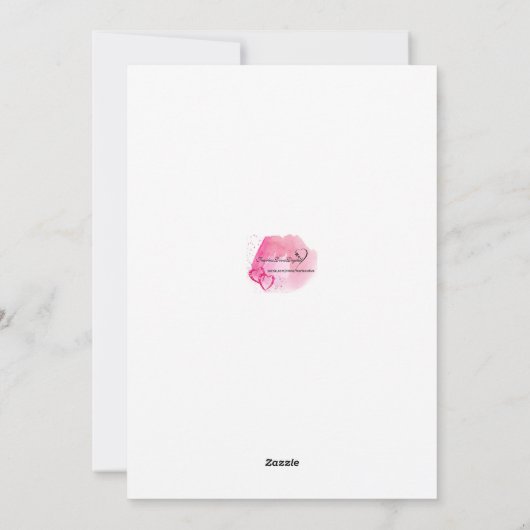 Waterverf Bloemen Happy Moederdag Kaart (Achterkant)