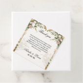 Waterverf Bloemen Hart Boog Huwelijk Dank u Bedankjes Labels (In situ)