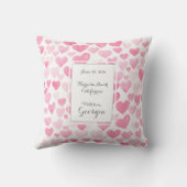 Waterverf Bloemen Hart Kussen (Achterkant)