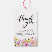 Waterverf bloemen Hartelijk dank Cadeaulabel (Voorkant)