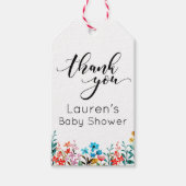 Waterverf bloemen Hartelijk dank Cadeaulabel (Voorkant)