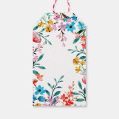 Waterverf bloemen Hartelijk dank Cadeaulabel (Achterkant)