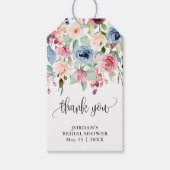 Waterverf bloemen - Hartelijk dank Cadeaulabel (Voorkant)