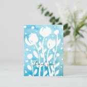 Waterverf bloemen Hartelijk dank Feestdagenkaart (Staand voorkant)