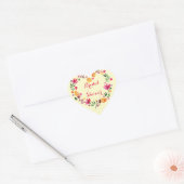 Waterverf Bloemen Harten Krans Vrijgezellenfeest Hart Sticker (Envelop)