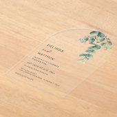 Waterverf Bloemen Heldere Boog Acryl Uitnodigingen (Laagn)