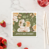 Waterverf Bloemen Herfst Baby shower Servet (Insitu)
