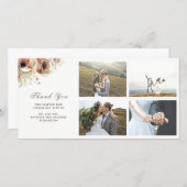 Waterverf  Bloemen Herfst Bruiloft Bedankkaart (Voorkant / Achterkant)