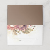 Waterverf Bloemen Herfst Bruiloft Plaatskaartje (Buitenkant ongevouwen)