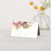 Waterverf Bloemen Herfst Bruiloft Plaatskaartje (Voorkant)