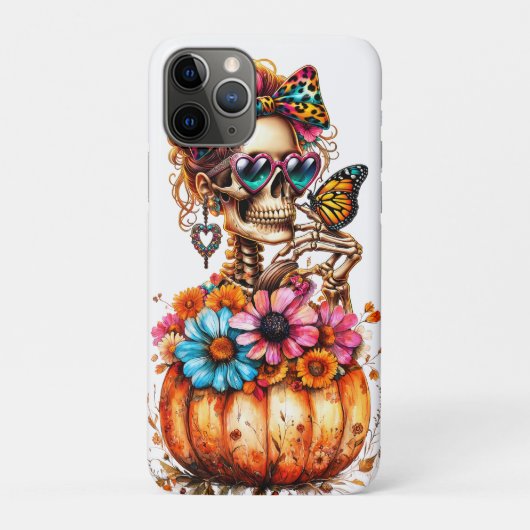 Waterverf Bloemen Herfst Pompoen Case-Mate iPhone Case (Achterkant)