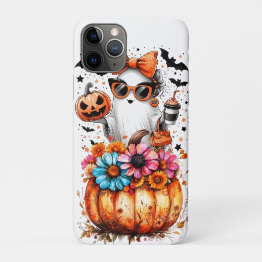 Waterverf Bloemen Herfst Pompoen Case-Mate iPhone Case (Achterkant)
