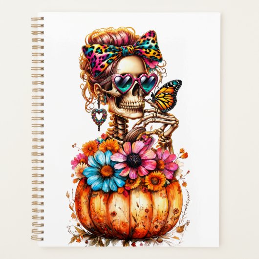 Waterverf Bloemen Herfst Pompoen Planner (Voorkant)