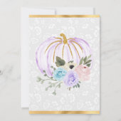 Waterverf Bloemen Herfst Pompoenen Zoet 16 Kaart (Achterkant)