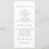 Waterverf  Bloemen Herfst Trouwprogramma's Programmakaart (Achterkant)