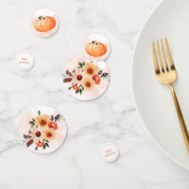 Waterverf Bloemen Herfst Verjaardag Confetti