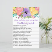 Waterverf bloemen Hoe goed ken je je verjaardag? (Staand voorkant)