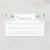 Waterverf Bloemen Hond & Kat Huisdier verzorging s Afsprakenkaartje (Achterkant)