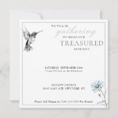 Waterverf Bloemen Hummingbird Viering van het leve Kaart (Achterkant)