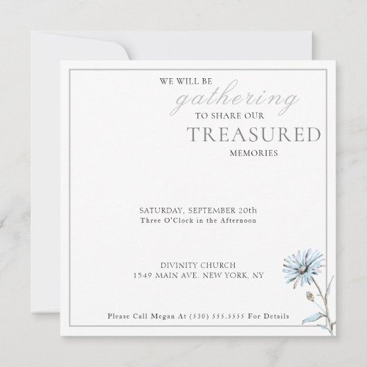 Waterverf Bloemen Hummingbird Viering van het leve Kaart (Achterkant)