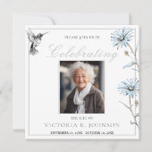 Waterverf Bloemen Hummingbird Viering van het leve Kaart (Voorkant)