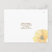 Waterverf Bloemen Huwelijksreactie RSVP Briefkaart (Achterkant)