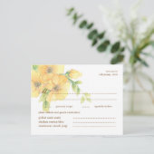 Waterverf Bloemen Huwelijksreactie RSVP Briefkaart (Staand voorkant)