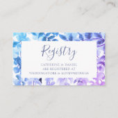 Waterverf Bloemen Huwelijksregisterkaart Informatiekaartje (Voorkant)