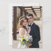 Waterverf Bloemen Huwelijksuitnodiging Elegant Kaart (Achterkant)