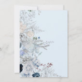 Waterverf Bloemen Iets Blauw Vrijgezellenfeest Kaart (Achterkant)