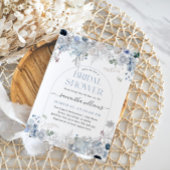 Waterverf Bloemen Iets Blauw Vrijgezellenfeest Kaart