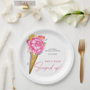 Waterverf BLOEMEN IJS - bruiloftsfeest Papieren Bordje