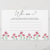 Waterverf bloemen Ik vrijgezellenfeest spel Briefpapier (Voorkant)