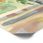 Waterverf bloemen in een glas, geen raam poster (Hoek)