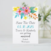 Waterverf bloemen in felle kleuren (Staand voorkant)