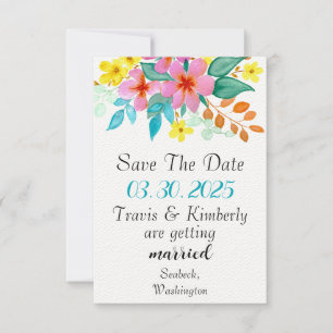 Waterverf bloemen in felle kleuren