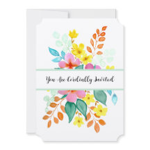 Waterverf bloemen in felle kleuren