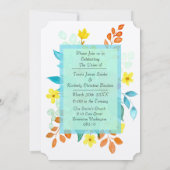 Waterverf bloemen in felle kleuren kaart (Achterkant)