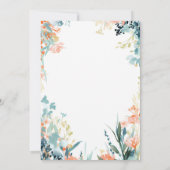 Waterverf Bloemen in Neutral Pastel Tones Bruiloft Kaart (Achterkant)