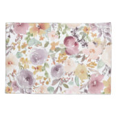 Waterverf bloemen in pastel achtergrond Trendy Kussensloop (Achterkant)