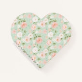 Waterverf Bloemen in Roze en Perzik Notitieboek (Voorkant)