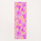 Waterverf bloemen in roze yogamat (Voorkant)