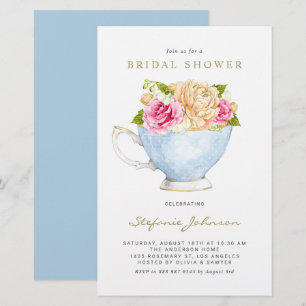 Waterverf Bloemen in Teacup Vrijgezellenfeest Uitn