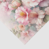 Waterverf Bloemen in zachte pastels Tissuepapier (Detail)